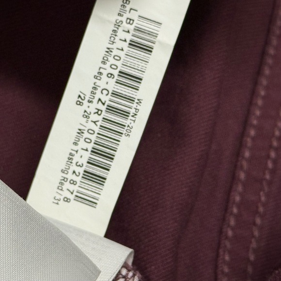 Quince Women's Wide Leg Jeans in Deep Burgundy - Picture 3 of 10